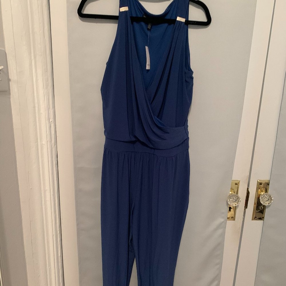 blue jumpsuit